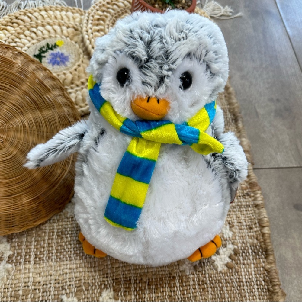 New Vintage Peek-A-Boo Toy’s Adorable Penguin Plush with Scarf